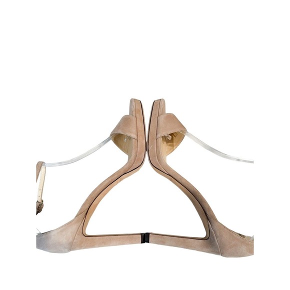 NWOB Jimmy Choo Misty 100 neutral beige Blush Pink Platform High Heel Sandal 38 - Picture 8 of 13